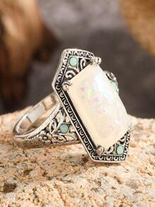 幾何裝飾戒指 - 彩色 - 查看 2