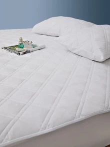 素色衍縫床笠套裝不附內芯 - 白色 - 查看 3