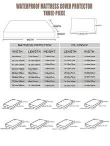 素色衍縫床笠套裝不附內芯 - 白色 - 查看 4