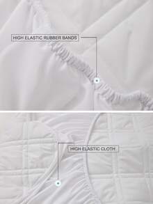 素色衍縫床笠套裝不附內芯 - 白色 - 查看 7