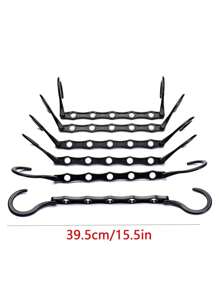 1 pièce Étagère cintre à vêtement multi-grille - Noir - Voir 5