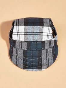 1pc Plaid Print Pet Hat For Dog For Outdoor - Multicolor - View 2