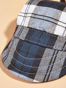 1pc Plaid Print Pet Hat For Dog For Outdoor - Multicolor - View 4