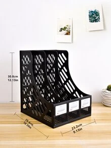 1 pieza 3 cuadrícula Organizador de libro - Negro - Ver 4