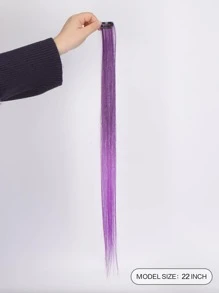 Clip In Long Straight Synthetic Hair Extension - Ombre - View 2