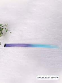 Clip In Long Straight Synthetic Hair Extension - Ombre - View 6