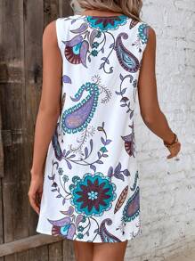 Breezaya Đầm Paisley Giải trí - trắng - Xem 2