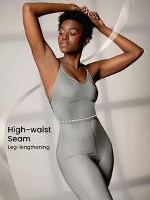 GLOWMODE Pearllift寬腿表演連身褲 - 灰色 - 查看 6