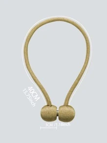 1 pieza Alzapaños magnéticos para cortinas - Dorado - Ver 6