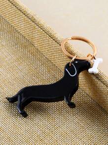 Móc khóa quyến rũ chó - màu đen - Xem 2