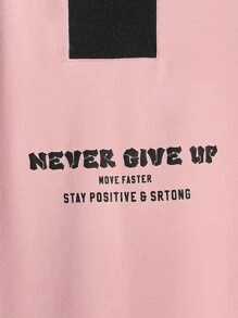 Manfinity Men's Loose Fit Slogan Graphic Polo Shirt With Contrast Collar And Raglan Sleeves - Pink - View 3