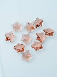 10入組/套星星DIY吊墜 - 乾枯玫瑰色 - 查看 2