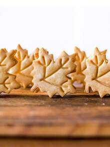 4pcs Leaf Design Cookie Stamp - Green - View 4