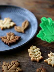 4pcs Leaf Design Cookie Stamp - Green - View 6
