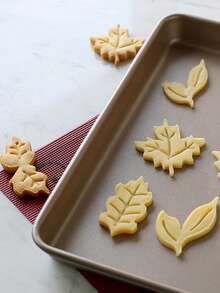 4pcs Leaf Design Cookie Stamp - Green - View 7