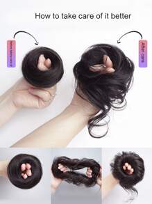 2 cái cập nhật tóc tổng hợp xoăn ngắn - màu đen - Xem 6