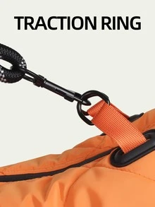 1 pieza Chaqueta para mascotas de dos tonos cálido para perro para temporada de frio - Naranja - Ver 7