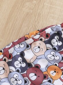 SHEIN 小男童卡通圖案T恤和短褲