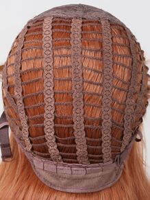 Tóc giả tổng hợp ngắn thẳng có tóc mái - trái cam - Xem 9