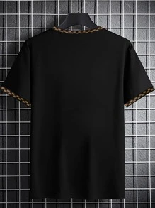 Manfinity Homme Áo thun & Áo lót Nam Lá thư Giải trí - màu đen - Xem 2