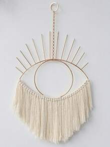 Treo tường trang trí tua rua 1 cái - Màu be - Xem 1