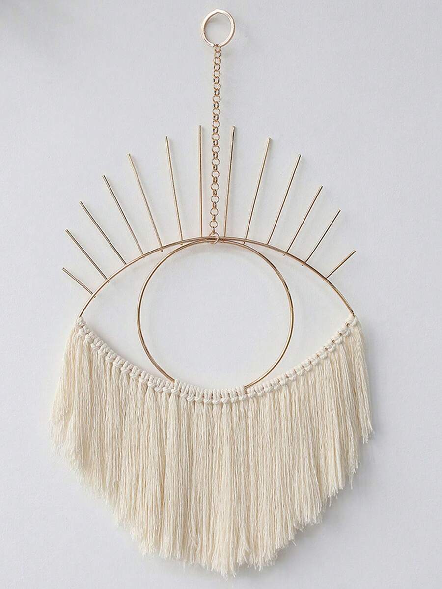 Treo tường trang trí tua rua 1 cái - Màu be - Xem 1