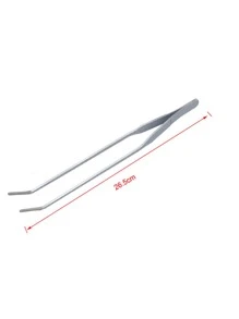 1pc Stainless Steel Tweezers For Fish Tank For Cleaning - Silver - View 2