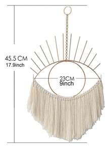 Treo tường trang trí tua rua 1 cái - Màu be - Xem 2