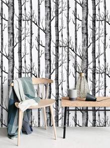 Giấy dán tường in đồ họa 1 cái - Đen và trắng - Xem 6