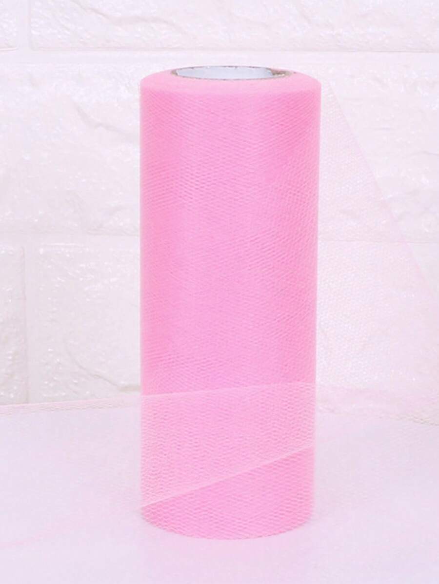 1 Máy Tính Cho Tiệc Gạc Cuộn Voan Váy Lưới Lưới Nền Tự Làm Lưới Cuộn - Hồng - Xem 1