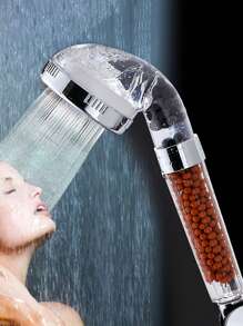 1入組ABS淋浴噴頭，現代加壓負石過濾器透明材料手持淋浴花灑， - 彩色 - 查看 2