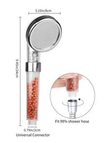 1入組ABS淋浴噴頭，現代加壓負石過濾器透明材料手持淋浴花灑， - 彩色 - 查看 5