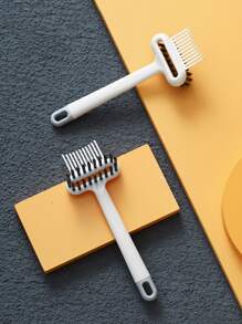 可重复使用的梳子清洁器，1 件塑料多功能发刷清洁工具，适用于家庭、刷子、发刷、边刷、刷头发、发梳、梳头发、顺发刷、球刷、迷你发刷、发刷套装、木梳 - 白色 - 查看 3