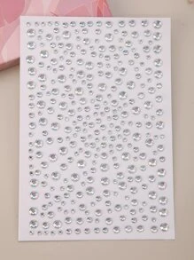 Party Joy 1 tờ Nhãn dán hình xăm trên khuôn mặt Rhinestone - Nhiều màu - Xem 1