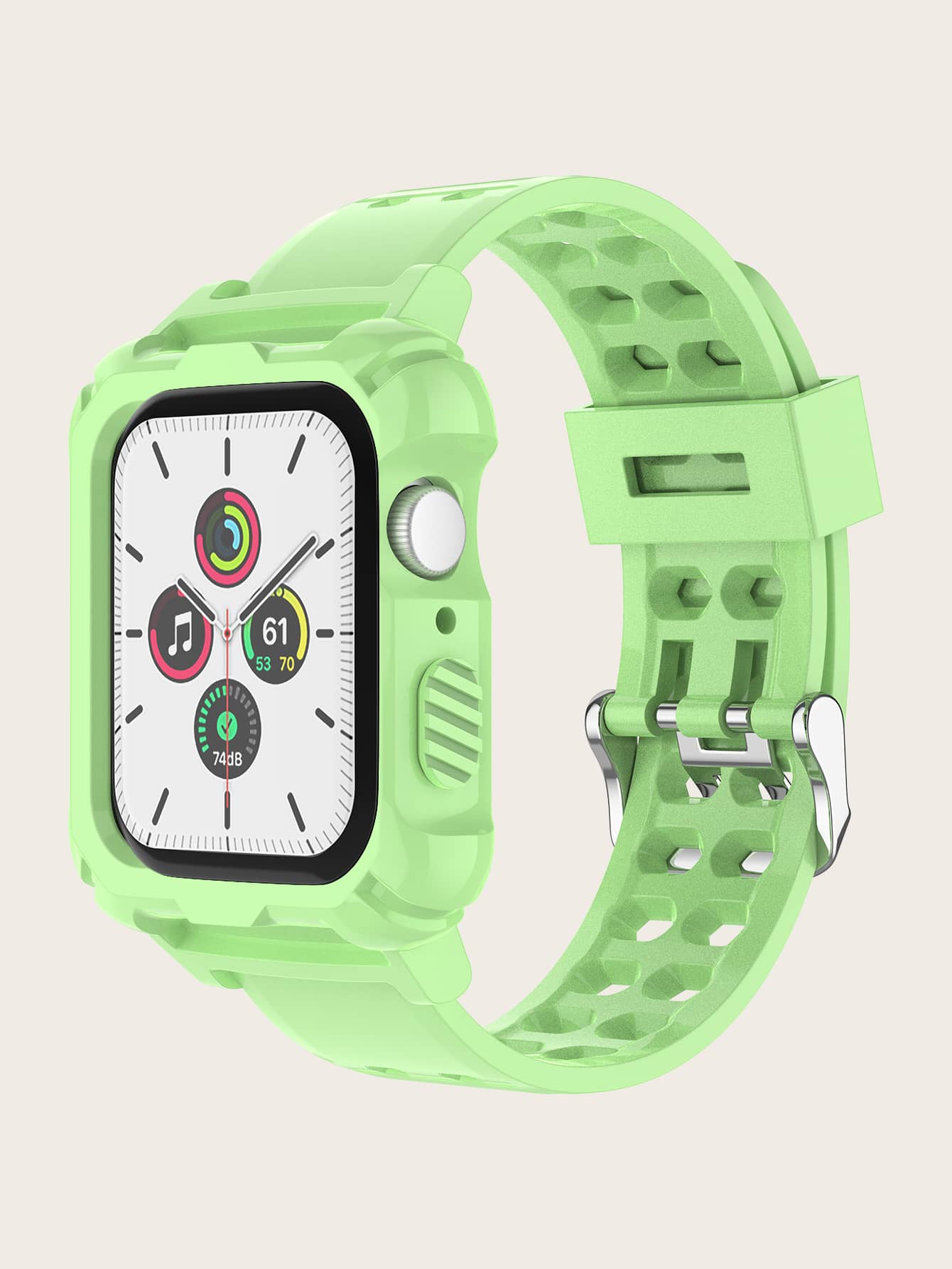 適用於蘋果手錶外殼集成TPU錶帶 - 薄荷綠 - 查看 1