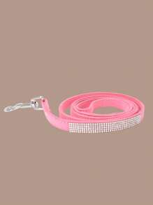 1 cái Rhinestone Decor Pet Dây xích cho chó và mèo cho ngoài trời - Hồng - Xem 2