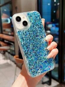 1pc Dropproof Green Ghost Pattern Phone Case Compatible With Iphone 13 Pro Max - Champagne - View 4