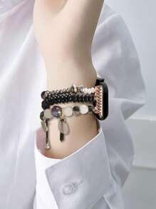 珠子裝飾錶帶適用於Apple Watch - 彩色 - 查看 2