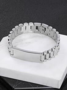 男士極簡手環 - 銀色 - 查看 1