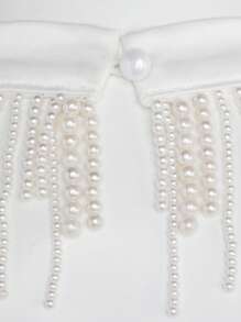 Hauture 高衩抹胸正式連衣裙附項圈 - 白色 - 查看 7