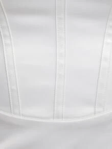 Hauture 高衩抹胸正式連衣裙附項圈 - 白色 - 查看 6