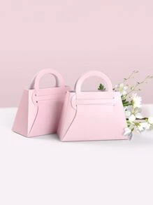 10 piezas/set Caja de embalaje de regalo de papel, caja de embalaje de regalo rosa minimalista para fiesta - Rosa - Ver 1