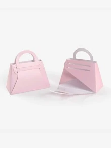 10 piezas/set Caja de embalaje de regalo de papel, caja de embalaje de regalo rosa minimalista para fiesta - Rosa - Ver 5