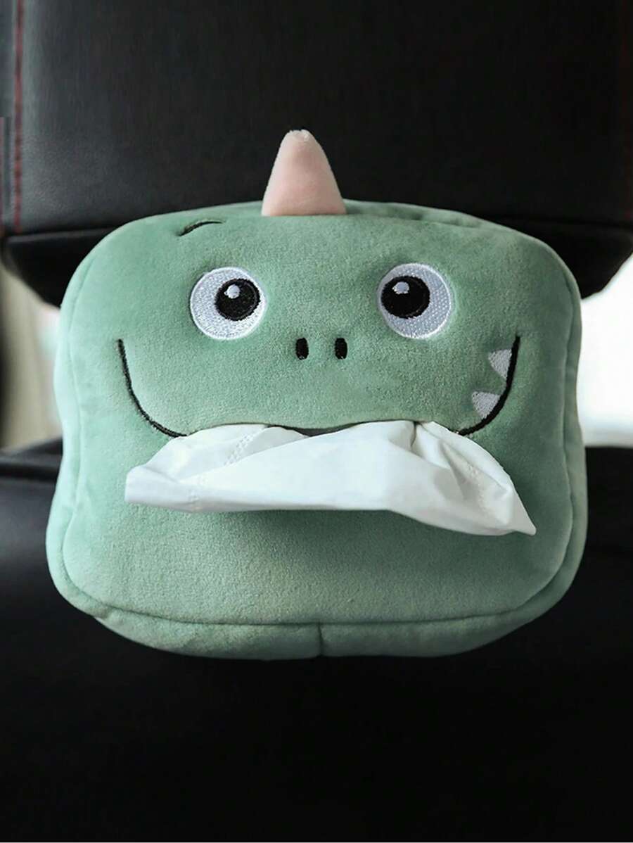 卡通恐龍設計汽車紙巾盒 - 彩色 - 查看 1