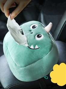 卡通恐龍設計汽車紙巾盒 - 彩色 - 查看 2