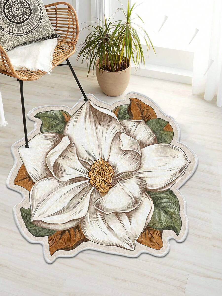 Tapete antideslizante con diseño floral, decoración para habitación - Multicolor - Ver 1