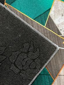 1pc Geometric Pattern Kitchen Rug - Multicolor - View 8