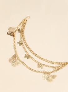 蝴蝶裝飾腰鏈 - 金黃色 - 查看 7