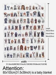 1 cái chăn hình con chó - Nhiều màu - Xem 2