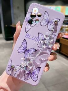 Fairycore Compatible With Iphone 16 Butterfly Pattern Anti-Fall Phone Case With Hand Strap Compatible With IPhone15/15Plus/15Pro/15Promax - Multicolor - View 4